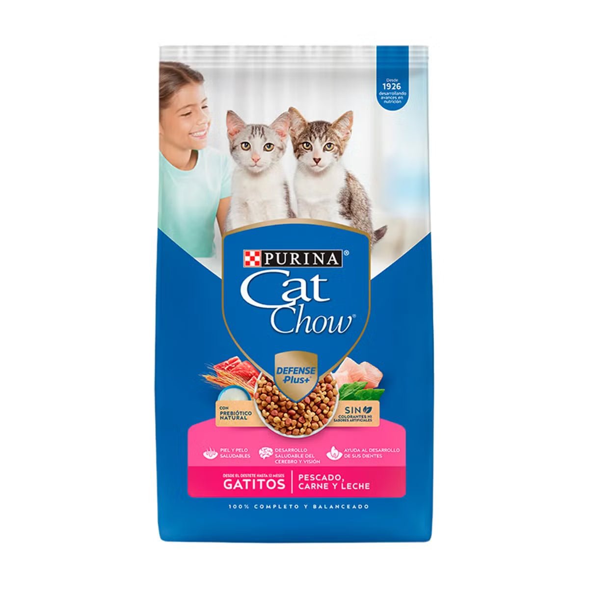 Cat Chow® Gatitos Pescado, Carne y Leche