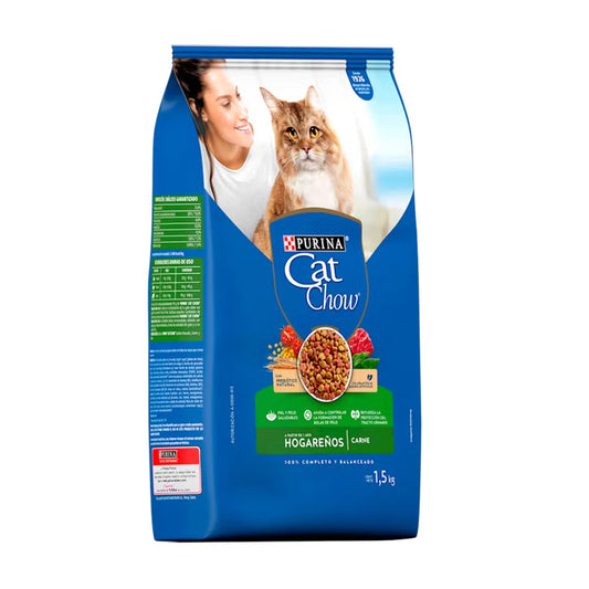 Cat Chow® adulto hogareños carne